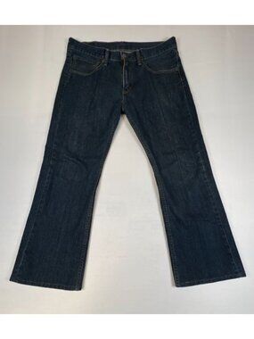 Levi's 527 Men Blue Slim Bootcut Jeans Size 34x27 Denim Pants Altered